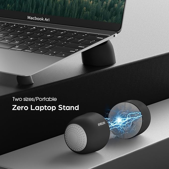 Laptop Risers for Desk, Mini Laptop Cooling Stand, Magnetic Pads Keyboard Riser, Ergonomic Laptops Feet, Compatible with MacBook Air Pro, with Dell, with HP, More 10-15.6” Laptops