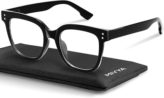 miyya Blue Light Glasses for Women & Men – Oversized UV & Blue Light Blocker Chunky Frames, Stylish Eyewear Accessories
