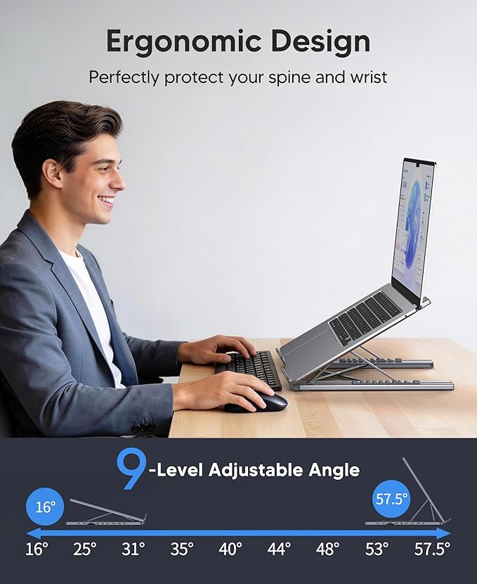 Laptop Docking Station Stand, Dock Tablet Stand, 11 in 1 USB C Hub with 4K@60Hz HDMI,2 USB3.0,2 USB2.0,PD 100W,USB C 3.0+SD/TF+Audio Universal Dock Station for MacBook Pro/Air/Dell/HP/Surface/Lenovo
