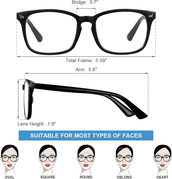 Okany Blue Light Blocking Glasses for Women Men Fashion Computer Screen Gaming TV Phones Anti Eyestrain & UV Glare Glasses