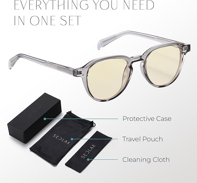 Blue Light Blocking Glasses - Anti Eye Strain Glasses for Gaming, Reading & Computer - Comfort Eyewear for Women & Men