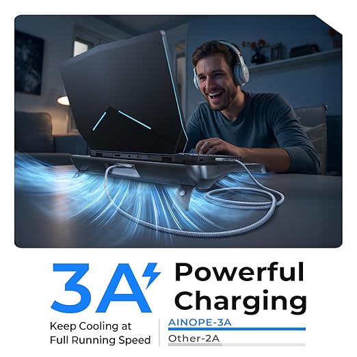 AINOPE USB to USB Cable, USB 3.0 A to A Male to Male Cable [Never Rupture] Double End Type A Cord Compatible with Hard Drive Enclosures, KVM, DVD Player, TV, Laptop Cooler,6.6Ft/Grey, 1 Pack