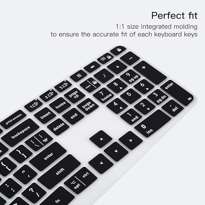 Keyboard Cover for Logitech Ergo K860 Wireless Ergonomic Keyboard, Black