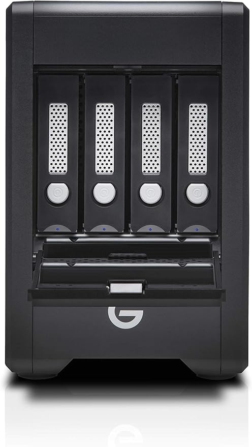 G-Technology 72TB G-Speed Shuttle Thunderbolt 3 with ev Series Bay Adapter - Transportable, 4-Bay RAID Storage Solution - 0G10816-1