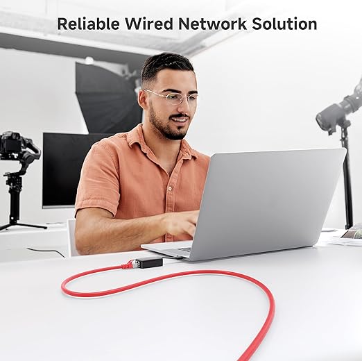 Cable Matters 10Gbps Snagless Shielded Cat 6A Ethernet Cable - 75ft, Cat 6A Cable, Cat6A Cord, Ethernet Cord, Red