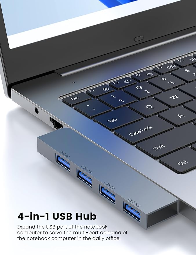 USB Hub 2Pack, Fidioto 4-Port USB Hub(1 * 3.0 Hub, 3 * 2.0 Hub) USB Splitter USB Expander for Laptop, Xbox, Flash Drive, HDD, Console, Printer, Camera,Keyborad, Mouse