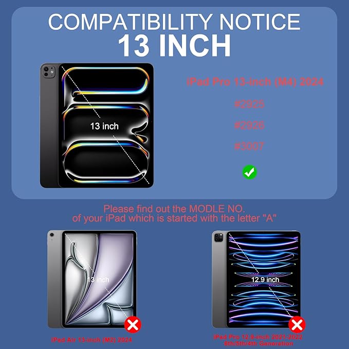 Soke Keyboard Case for iPad Pro 13 Inch (M5 2025/M4 2024), 7-Color Backlit Detachable Bluetooth Keyboard, Folio Stand TPU Back Cover with Pencil Holder for iPad Pro 13", Ocean Marble