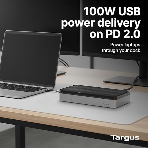 Targus USB-C Universal Quad 4K (QV4K) Docking Station with 100W Power Delivery, Black (DOCK570USZ)