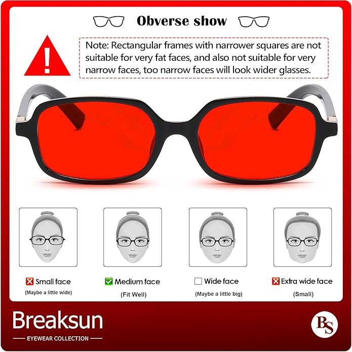 Retro Rectangle Glasses for Women Men Small Square Blue Light Blocking Glasses Vintage Eyeglasses