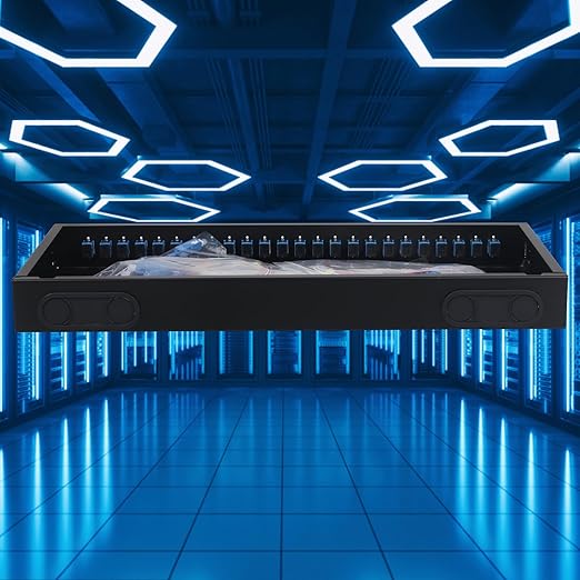 SC-UPC 24 Simplex 24 Port Rack Mount Enclosure Box with Splice Tray Singlemode SC-UPC Kit (Includes 1.2 Meter Pigtail and 24PC Coupler)