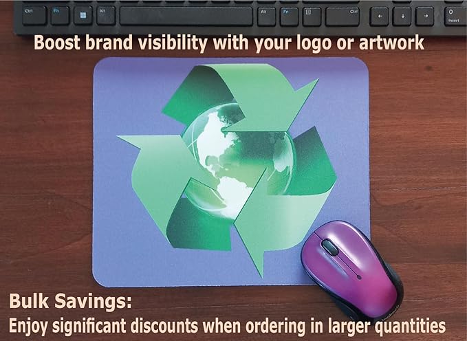 Personalized Mouse Pad - Add Pictures, Text, Logo or Art Design and Make Your Own Customized Mousepad. Each Custom Mouse Mat Comes in a Colorful Gift Bag. Personalized Your Gaming Mousepad (Landscape)