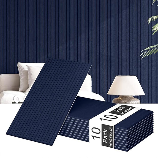 10 Pack Acoustic Panels,48"*24"*0.47"Self-Adhesive Soundproof Wall Panels,High Density Sound Proof Panels for Walls, Office, Reccording Studio, Home,Ceiling-Starry Blue