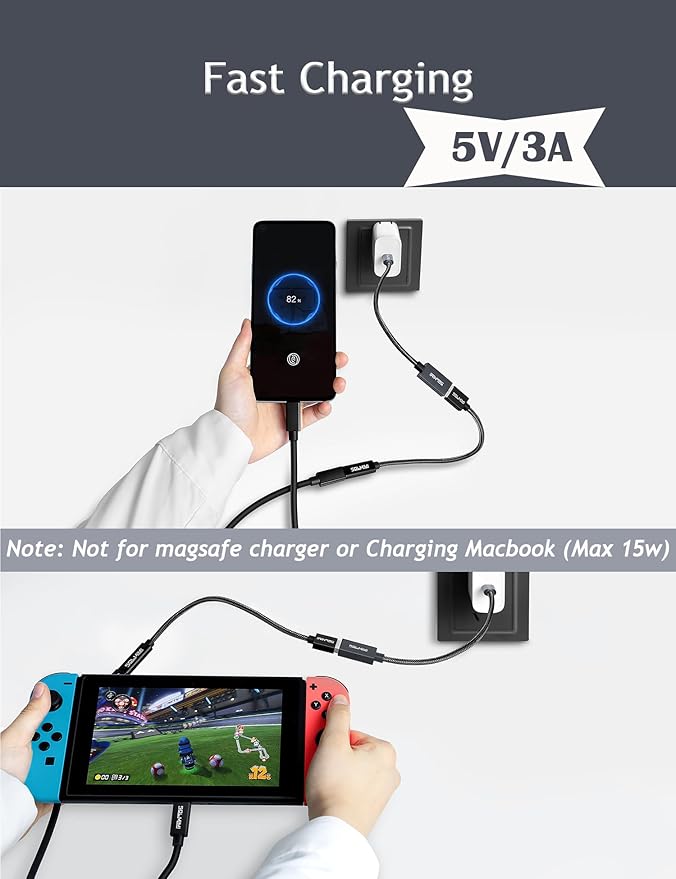Male Adapter 5gbps High Speed Transfer, USB A to USB C Adapter Charger Coverter for iPhone 15 16 17 Samsung S23, USB C Headphone U Disk PC(100cm)
