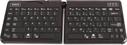 Goldtouch GTP-0044W Go!2 Bluetooth Wireless Mobile Keyboard, Portable Foldable Travel Keyboard Black