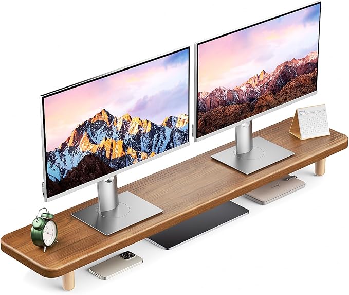 Monitor Stand Large Wood Monitor Stand Riser (Walnut-39in, 39inches)