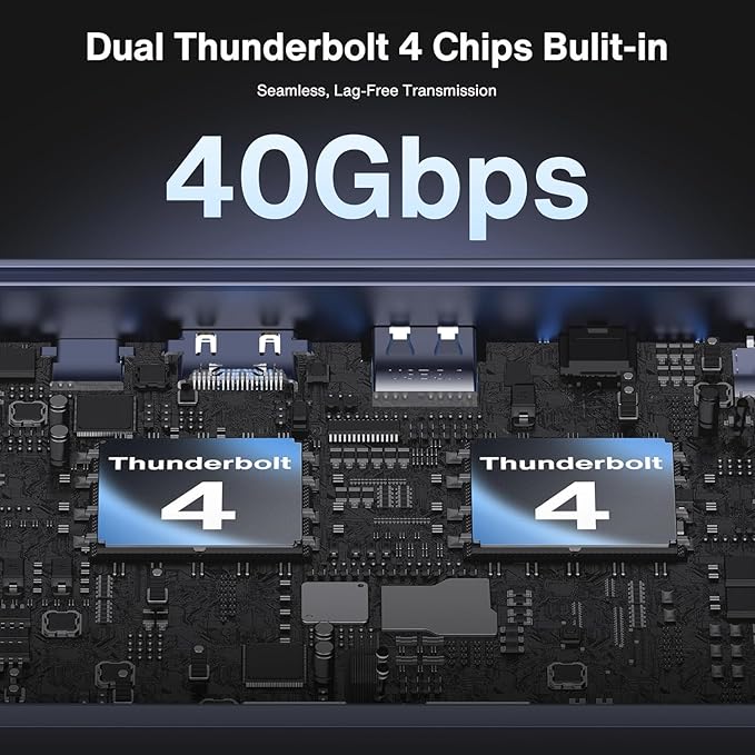 iVANKY FusionDock Max 1, 20-in-2 Thunderbolt 4 Docking Station Only for M1-M5 Pro/Max MacBook, Quad 6K or Dual 8K Display, 40Gbps Dock with 4 Downstream Thunderbolt 4 Ports, 100W, 2.5G LAN, SD 4.0