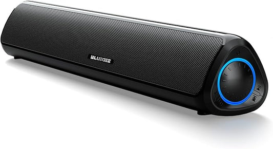 Computer Speakers for Desktop PC, 20W HiFi Stereo PC Soundbar with Bluetooth 5.3 & 3.5mm AUX, Slim Computer Sound Bar for PC Desktop, Laptop & Monitor