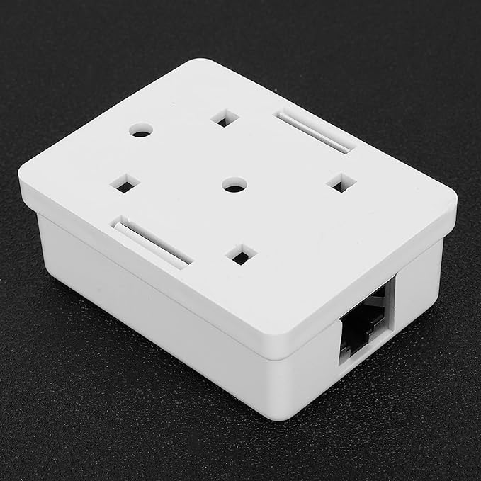 Kadimendium Networks Box Shielded CAT6 Single Port RJ45-8P8C Desktop Information Box for Networks Mounted, 2pcs ABS Shown with DouableSided Tape and Screw, for Wiring