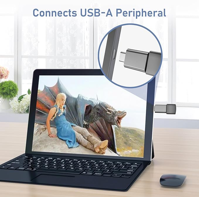 Basesailor USB C to USB Adapter 3Pack,USBC Male to A Female 3.0 OTG MacBook Pro/Air Adapter,Type C Thunderbolt 4 3 Converter for Apple iPhone 17 17e 16,Mac,iPad,Microsoft Surface,Samsung Galaxy S26