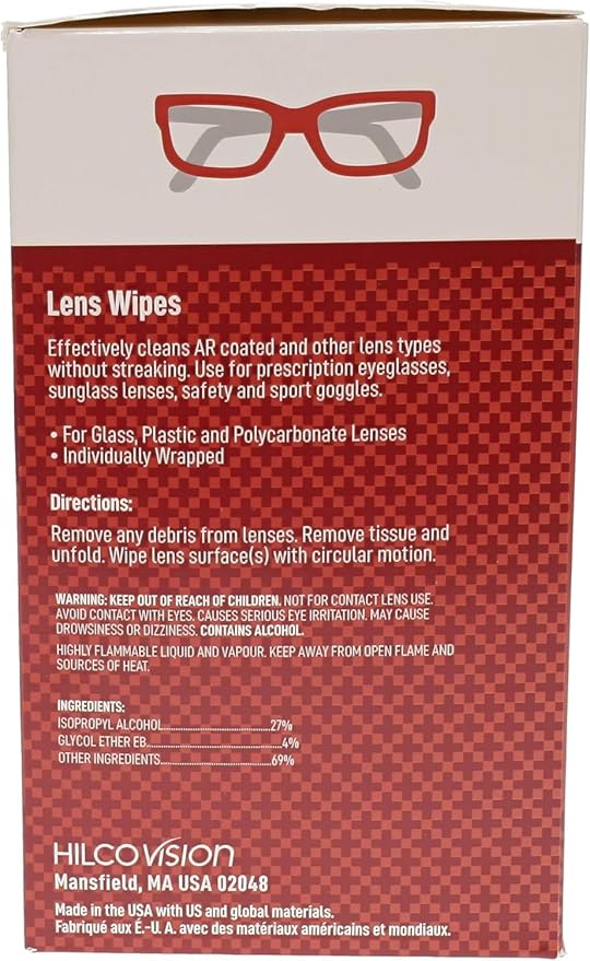 OptiPlus Eyeglass Lens Wipes l Pre-Moistened l Cleaning Wipes for Glasses, Smart Phones, Optical Lens, Goggles, and Watch Screen l Quick-Dry & Scratch-Free | 200 Count (Pack of 1))