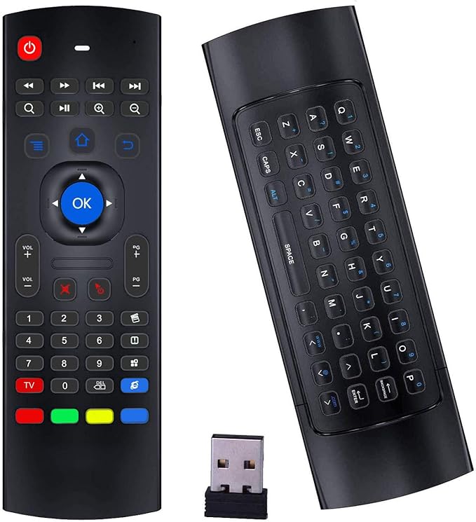 Air Mouse Remote, Rock&Rown MX3 Pro 2.4G Android Box Remote with Mini Wireless Keyboard,Compatible for Android TV/Box/IPTV/Android Projector/HTPC/Xbox/Raspberry Pi
