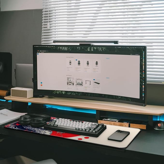 Japanese Dragon Gaming Mouse Pad with Non-Slip Rubber Base, Large Anime Mousepad with Stitched Edges, Long Keyboard Desk Mat for Home and Office, 31.5 x 11.8 inches