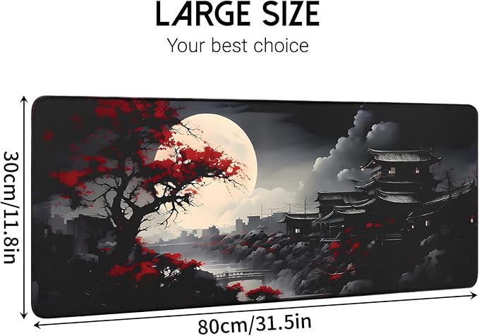 Mouse Pad Gaming Mousepad,Large Mousepads for Keyboard and Mouse with Non-Slip Rubber Base,Suitable for School,Office,Home,31.5 x 11.8 Inch