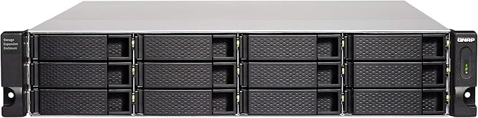 QNAP 12-Bay 2U rackmount USB-C 3.1 Gen2 10Gbps JBOD Expansion, W125662850 (Gen2 10Gbps JBOD Expansion Unit, redundant PSU with a 1-Meter USB-C to USB-A 3.1 Gen2 Cable.)