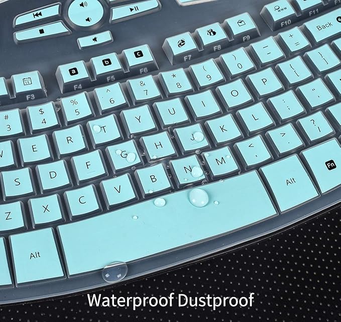 CaseBuy Keyboard Cover for Logitech K350 & MK550, Ultra Thin Protector, Mint