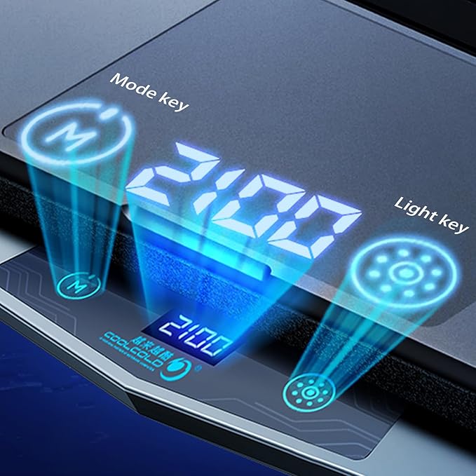Cooling Pad for Dell Alienware m16 m17 m15 x17 x16 x15 x14 Area-51m 17 16 15 14 inch Gaming Laptop,It is a Heat Dissipation Monster with Powerful Turbo Fan Can Fast Cooling,RGB Light Mode