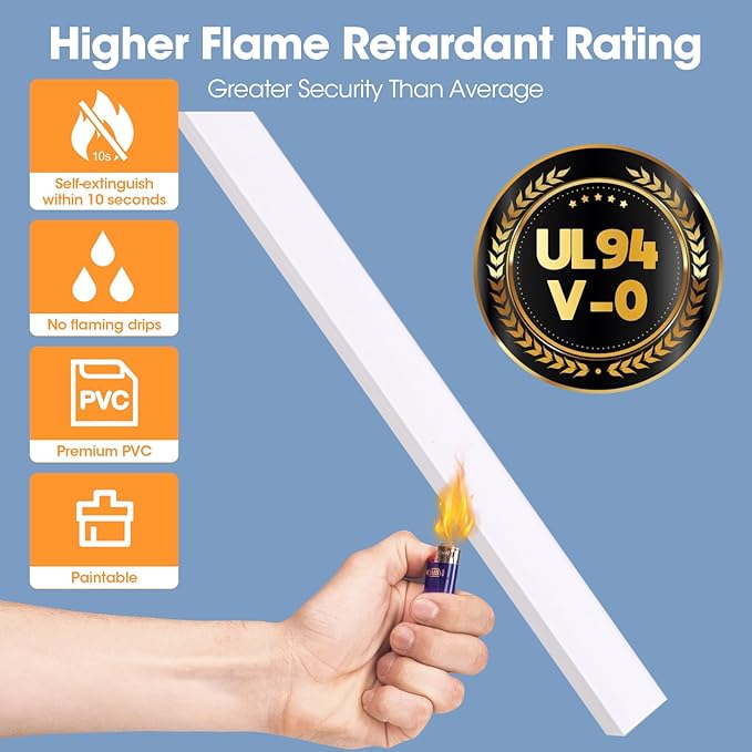 116in Cord Hider Kit, Cord Covers for Wires on Wall, Cord Hider for Wall Mount tv, Paintable Cable Raceway, tv Cable Hider Wall kit, Wire Covers for Cords, W0.59in X H0.4in, White
