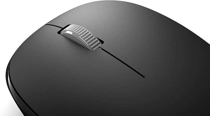 Microsoft Bluetooth Mouse - Black. Comfortable design, Right/Left Hand Use, 4-Way Scroll Wheel, Wireless Bluetooth Mouse for PC/Laptop/Desktop, works with for Mac/Windows Computers