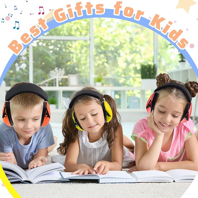 Amylove 12 Pcs Kids Ear Protection Noise Cancelling Headphones Ear Muffs Bulk 27db Adult Noise Reduction Hearing Earmuff(Universal Fit (kids & Adults),Rainbow Style)