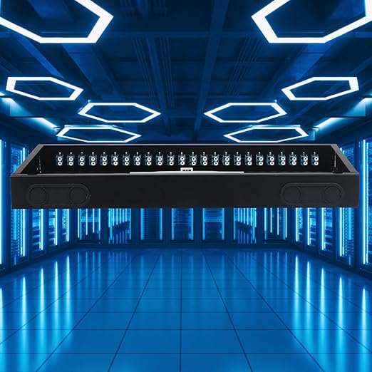 LC-SM 24 Duplex 48 Port Rack Mount Enclosure Box with Splice Tray Singlemode LC-UPC Kit (Includes 1.2 Meter Pigtail and 24PC Coupler)
