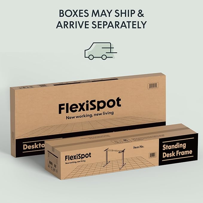 FLEXISPOT EN1 One-Piece Standing Desk with 1-Inch Thick Seamless Desktop, 40"x24" Electric Height Adjustable Desk for Home Office, Multi-Monitor Setups & Easy Assembly, Black