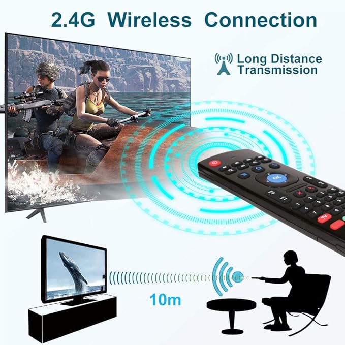 Air Mouse Remote, Rock&Rown MX3 Pro 2.4G Android Box Remote with Mini Wireless Keyboard,Compatible for Android TV/Box/IPTV/Android Projector/HTPC/Xbox/Raspberry Pi
