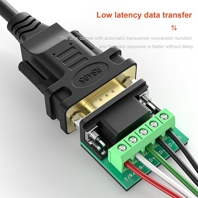 USB C to RS485/RS422 Serial Port Converter Adapter Cable with FTDI Chip Supports Windows 11 10 8 7 XP Mac 10FT…