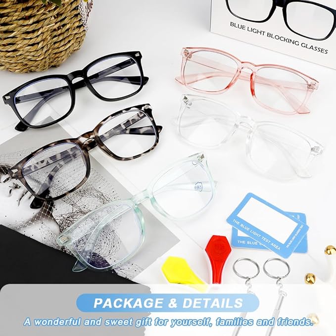 NZKNP Blue Light Glasses for Woman Men,Blue Light Blocking Glasses,Clear Glasses