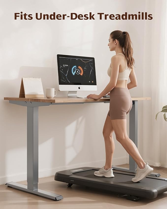 TOPSKY Dual Motor Electric Standing Desk Frame, Height Adjustable Sit Stand Base for Home Office, Fits Table Tops up to 70.8 x 31.5 Inch, 225 lb Capacity (Grey, Without Stand)