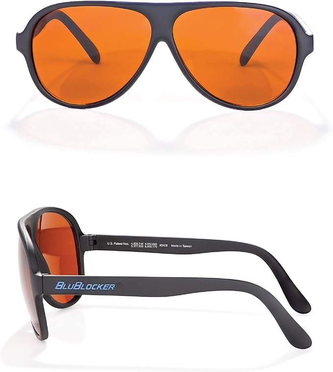 BluBlocker Original Aviator Sunglasses | Retro | Blocks 100% of Blue & UV light | For Men & Women | Reduce Glare & Eye Stress