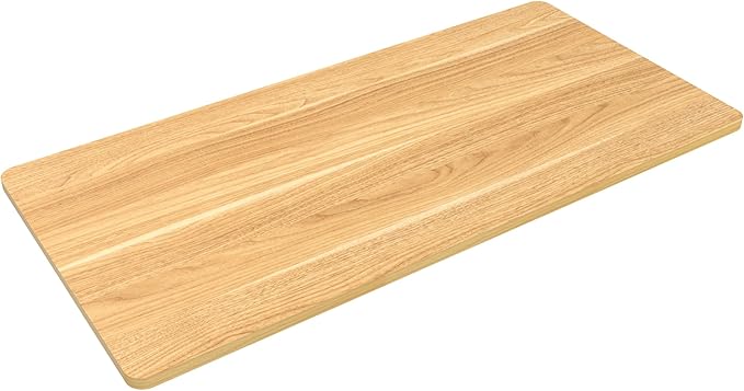 FLEXISPOT Whole Piece 60"x24" Desktop 1" Thickness Height Adjustable Desk Rectangular Tabletop Maple Board (60INCH Maple)