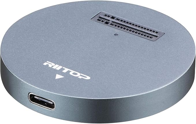 RIITOP NVMe to USB Docking Station, External M.2 PCI-e NVMe SSD to USB-C Reader Adapter for M.2 (M Key) SSD