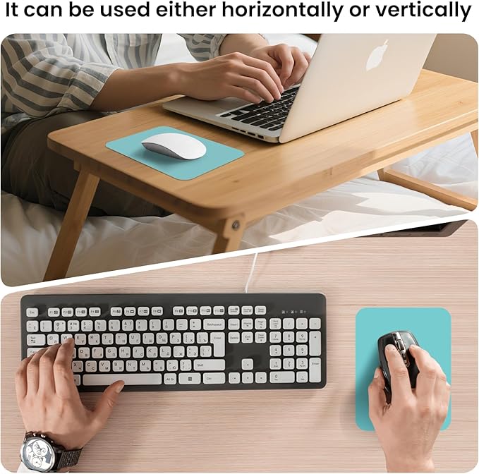 Small Mouse Pad 6 x 8 Inch, Horizontal and Vertical Flexible use. Great for Traveling, Wireless laptops, Keyboard Trays, Offices, etc. (Dark Green)