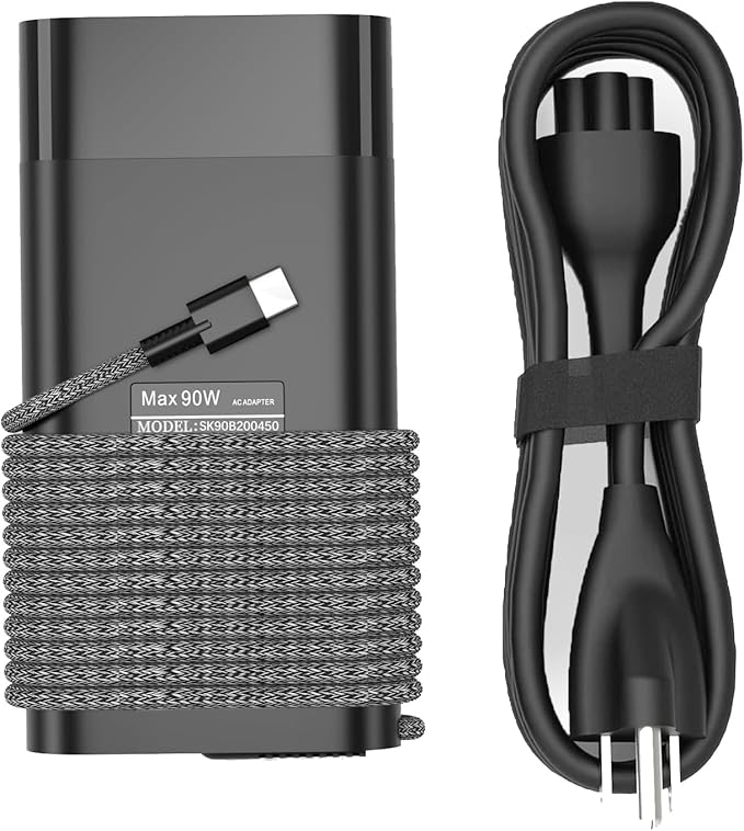 NEW Slim 90W USB C Laptop Charger Replacement HP Spectre x360 HP 904144-850 904082-003 adp-90fe 2ln85aa USB-c Power Adapter Type C AC Adapter Power Supply Cord
