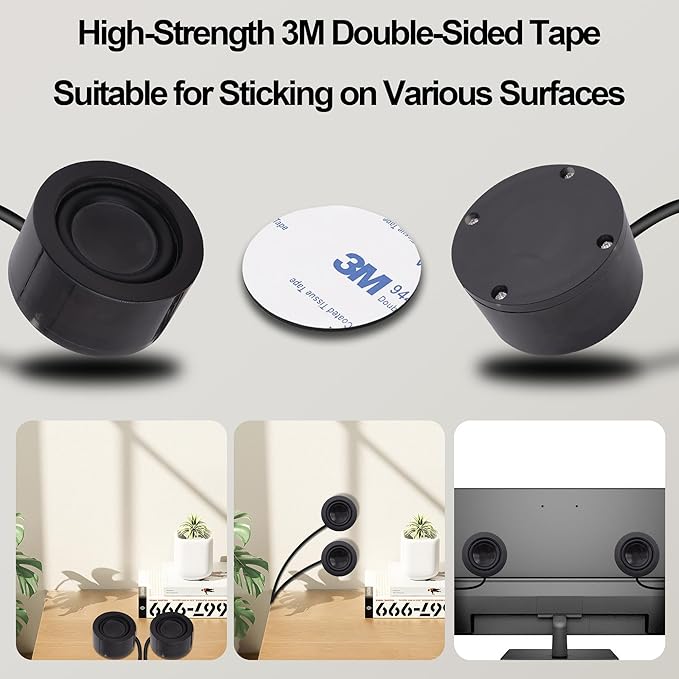 USB Mini Computer Speakers for Desktop Laptop Small PC Speakers USB-Powered 3.5mm TRS Stereo Jack with Volume Control Adjustment for MP3 Phone-1.2M/3.9FT