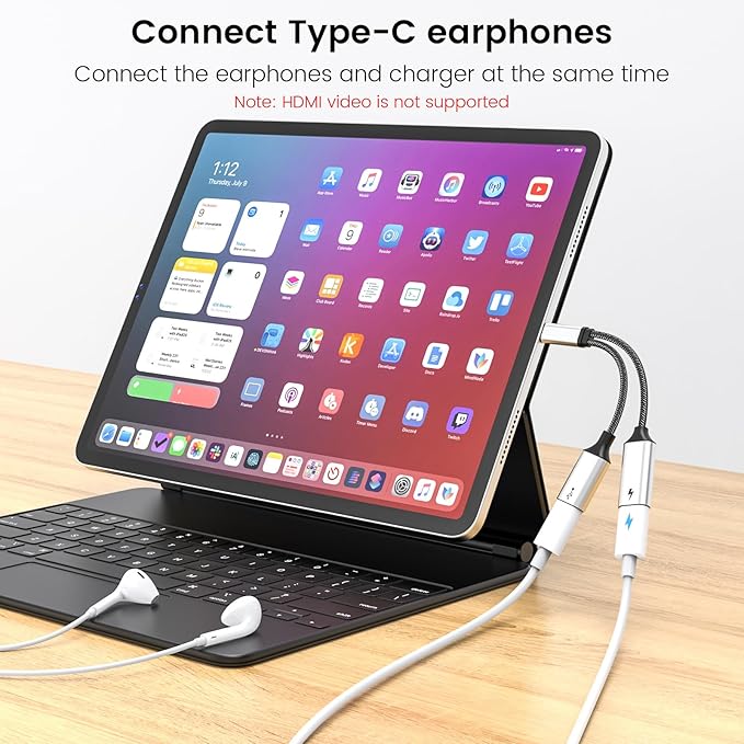 MOGOOD USB C Splitter - Double USB C Port Adapter for Mac, Xbox One, PS5, Laptop