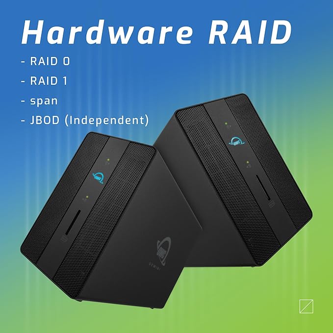 OWC Gemini 8.0TB Thunderbolt 3 Dock and Dual-Drive RAID Solution