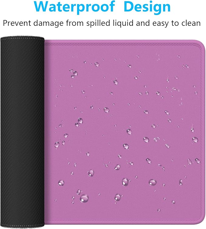 Dapesuom Large Gaming Mouse Pad, Extended Mouse Mat with Stitched Edges, Full Size Keyboard Pad with Non-Slip Base, Big XXL Computer Desk Mats for Gamer, Laptop, Office, 35.5 x 15.7in, Radiant Orchid