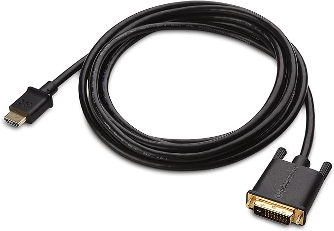 Cable Matters CL3 in-Wall Rated Bi-Directional HDMI to DVI Cable - 10ft, DVI to HDMI Cable, HDMI1.4 to DVID Dual Link Cord, Black