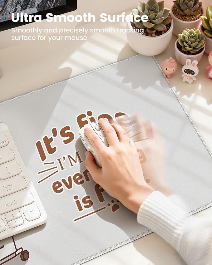 HAOCOO Mouse Pad with Wrist Rest, Funny Office Accessories, Non-Slip Gaming Desk Mat, Ergonomic Computer Mousepad for Home Office Decor